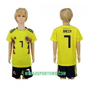 Koszulka Kolumbia Bacca 7 Dziecięcy Mistrzostwa Świata 2018 Domowe Stroje Piłkarskie